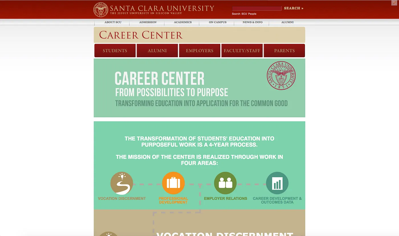 Screenshot of proposed website design